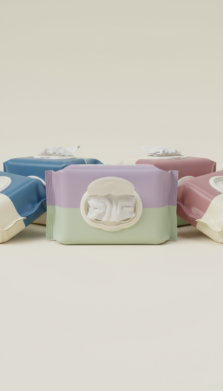 Baby wipes multi-pack with playful designs