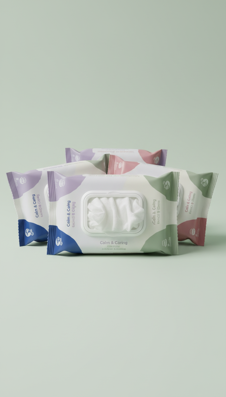 Baby wipes travel-size pouch for on-the-go